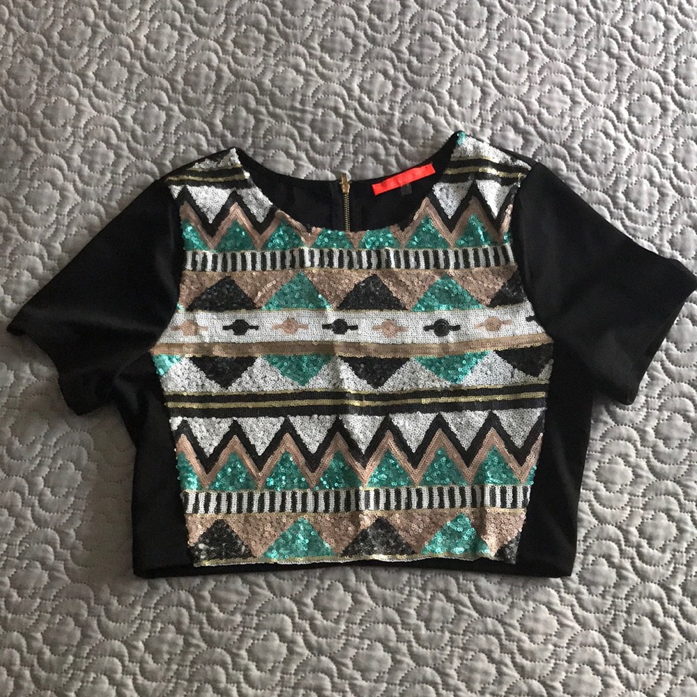 Sequin Crop Top